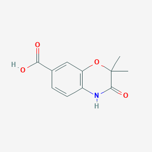molecular formula C11H11NO4 B2480178 2,2-二甲基-3-氧代-3,4-二氢-2H-1,4-苯并噁嗪-7-羧酸 CAS No. 1216146-86-9
