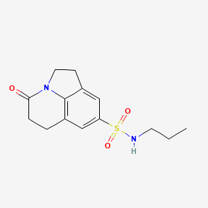 molecular formula C14H18N2O3S B2480179 4-oxo-N-propyl-2,4,5,6-tetrahydro-1H-pyrrolo[3,2,1-ij]quinoline-8-sulfonamide CAS No. 898435-91-1