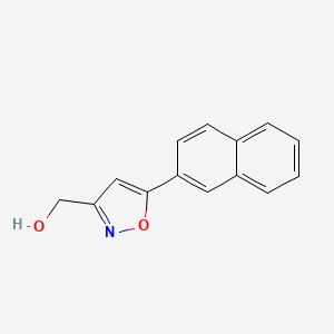 molecular formula C14H11NO2 B2480188 5-(2-萘基)-3-异噁唑甲醇 CAS No. 1245031-44-0