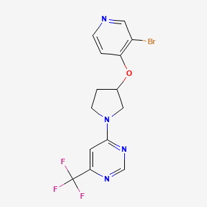 4-[3-(3-Bromopyridin-4-yl)oxypyrrolidin-1-yl]-6-(trifluoromethyl)pyrimidine