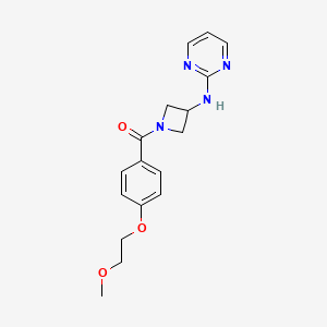 (4-(2-Methoxyethoxy)phenyl)(3-(pyrimidin-2-ylamino)azetidin-1-yl)methanone