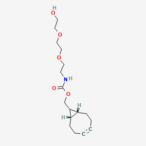 molecular formula C17H27NO5 B2480198 [(1S,8R)-9-bicyclo[6.1.0]non-4-ynyl]methyl N-[2-[2-(2-hydroxyethoxy)ethoxy]ethyl]carbamate CAS No. 1951439-51-2