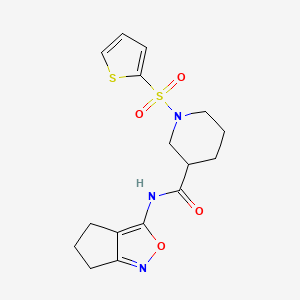N-(5,6-dihydro-4H-cyclopenta[c]isoxazol-3-yl)-1-(thiophen-2-ylsulfonyl)piperidine-3-carboxamide