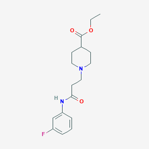 molecular formula C17H23FN2O3 B248020 Ethyl 1-[3-(3-fluoroanilino)-3-oxopropyl]-4-piperidinecarboxylate 