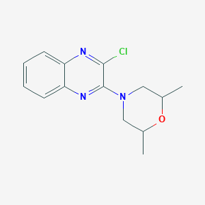 molecular formula C14H16ClN3O B2480204 2-Chloro-3-(2,6-dimethylmorpholin-4-yl)quinoxaline CAS No. 893727-53-2