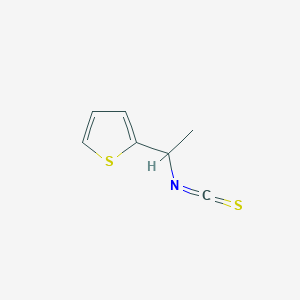 molecular formula C7H7NS2 B2480209 2-(1-Isothiocyanatoethyl)thiophene CAS No. 1153971-59-5