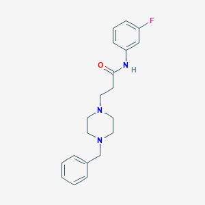 molecular formula C20H24FN3O B248021 3-(4-benzylpiperazin-1-yl)-N-(3-fluorophenyl)propanamide 