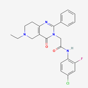 N-(4-chloro-2-fluorophenyl)-2-(6-ethyl-4-oxo-2-phenyl-5,6,7,8-tetrahydropyrido[4,3-d]pyrimidin-3(4H)-yl)acetamide