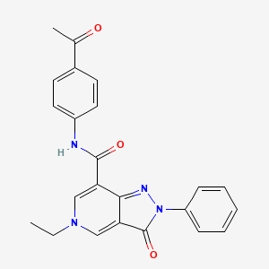 N-(4-acetylphenyl)-5-ethyl-3-oxo-2-phenyl-3,5-dihydro-2H-pyrazolo[4,3-c]pyridine-7-carboxamide