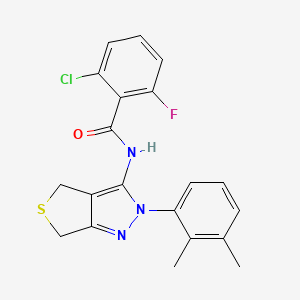 2-chloro-N-(2-(2,3-dimethylphenyl)-4,6-dihydro-2H-thieno[3,4-c]pyrazol-3-yl)-6-fluorobenzamide