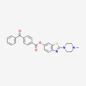 2-(4-Methylpiperazin-1-yl)benzo[d]thiazol-6-yl 4-benzoylbenzoate