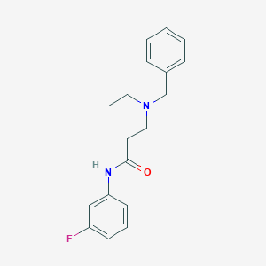 molecular formula C18H21FN2O B248023 3-[benzyl(ethyl)amino]-N-(3-fluorophenyl)propanamide 