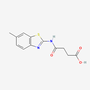 molecular formula C12H12N2O3S B2480233 4-[(6-Methyl-1,3-benzothiazol-2-yl)amino]-4-oxobutanoic acid CAS No. 261505-37-7