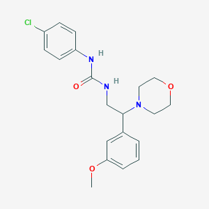 molecular formula C20H24ClN3O3 B2480245 1-(4-氯苯基)-3-(2-(3-甲氧基苯基)-2-吗啉基乙基)脲 CAS No. 941896-25-9