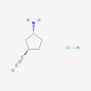 molecular formula C7H12ClN B2480247 (1R,3S)-3-Ethynylcyclopentan-1-amine;hydrochloride CAS No. 2490314-27-5