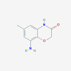 molecular formula C9H10N2O2 B2480252 8-amino-6-methyl-3,4-dihydro-2H-1,4-benzoxazin-3-one CAS No. 1267334-91-7