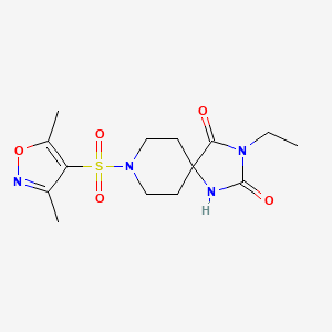 8-((3,5-Dimethylisoxazol-4-yl)sulfonyl)-3-ethyl-1,3,8-triazaspiro[4.5]decane-2,4-dione