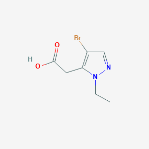 molecular formula C7H9BrN2O2 B2480263 2-(4-Bromo-1-ethylpyrazol-5-yl)acetic acid CAS No. 1310379-43-1
