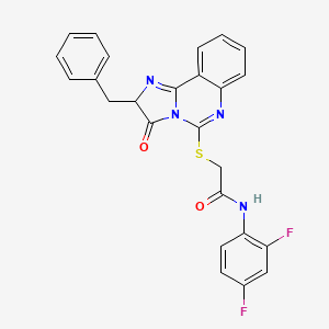 2-((2-benzyl-3-oxo-2,3-dihydroimidazo[1,2-c]quinazolin-5-yl)thio)-N-(2,4-difluorophenyl)acetamide