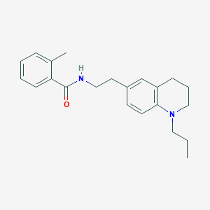 molecular formula C22H28N2O B2480269 2-methyl-N-(2-(1-propyl-1,2,3,4-tetrahydroquinolin-6-yl)ethyl)benzamide CAS No. 955527-50-1