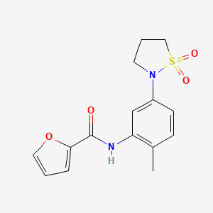 N-(5-(1,1-dioxidoisothiazolidin-2-yl)-2-methylphenyl)furan-2-carboxamide