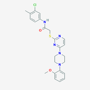 molecular formula C24H26ClN5O2S B2480275 N-(4-methoxybenzyl)-4-oxo-4-(4-[1,3]thiazolo[5,4-b]pyridin-2-yl-1,4-diazepan-1-yl)butanamide CAS No. 1116036-82-8