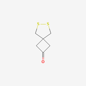 molecular formula C6H8OS2 B2480278 6,7-二硫杂螺[3.4]辛-2-酮 CAS No. 17547-96-5