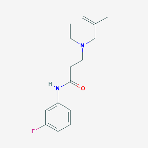 molecular formula C15H21FN2O B248028 3-[ethyl(2-methyl-2-propenyl)amino]-N-(3-fluorophenyl)propanamide 