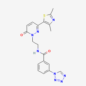 N-(2-(3-(2,4-dimethylthiazol-5-yl)-6-oxopyridazin-1(6H)-yl)ethyl)-3-(1H-tetrazol-1-yl)benzamide