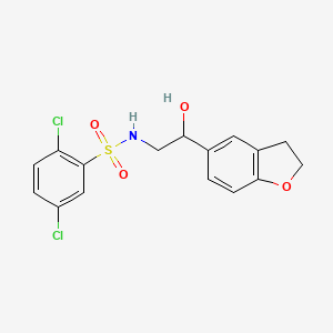 molecular formula C16H15Cl2NO4S B2480287 2,5-dichloro-N-(2-(2,3-dihydrobenzofuran-5-yl)-2-hydroxyethyl)benzenesulfonamide CAS No. 1421513-72-5