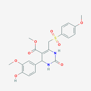 Methyl 4-(4-hydroxy-3-methoxyphenyl)-6-(((4-methoxyphenyl)sulfonyl)methyl)-2-oxo-1,2,3,4-tetrahydropyrimidine-5-carboxylate