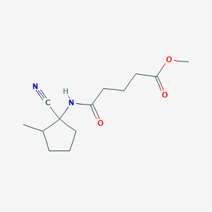 molecular formula C13H20N2O3 B2480298 Methyl 4-[(1-cyano-2-methylcyclopentyl)carbamoyl]butanoate CAS No. 1788528-02-8