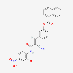 [3-[(E)-2-cyano-3-(2-methoxy-4-nitroanilino)-3-oxoprop-1-enyl]phenyl] naphthalene-1-carboxylate