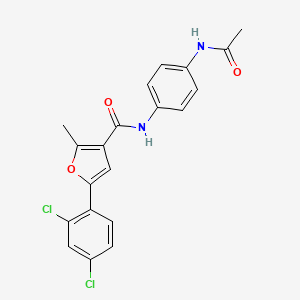 N-(4-acetamidophenyl)-5-(2,4-dichlorophenyl)-2-methylfuran-3-carboxamide