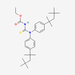 Ethyl N-{bis[4-(2,4,4-trimethylpentan-2-yl)phenyl]carbamothioyl}carbamate