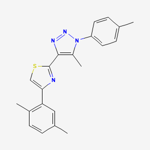 4-(2,5-dimethylphenyl)-2-(5-methyl-1-(p-tolyl)-1H-1,2,3-triazol-4-yl)thiazole