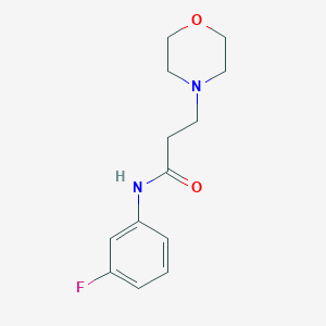 molecular formula C13H17FN2O2 B248034 N-(3-fluorophenyl)-3-(morpholin-4-yl)propanamide 