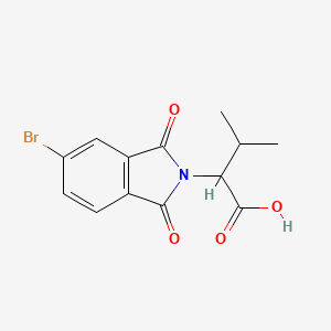 molecular formula C13H12BrNO4 B2480340 2-(5-bromo-1,3-dioxo-1,3-dihydro-2H-isoindol-2-yl)-3-methylbutanoic acid CAS No. 355813-55-7