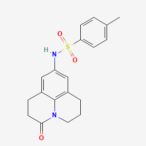 4-methyl-N-(3-oxo-1,2,3,5,6,7-hexahydropyrido[3,2,1-ij]quinolin-9-yl)benzenesulfonamide