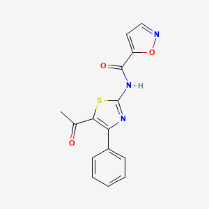 N-(5-acetyl-4-phenylthiazol-2-yl)isoxazole-5-carboxamide