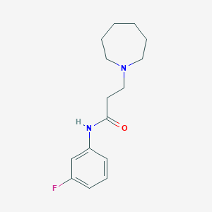 molecular formula C15H21FN2O B248035 3-(azepan-1-yl)-N-(3-fluorophenyl)propanamide 