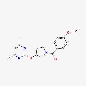 (3-((4,6-Dimethylpyrimidin-2-yl)oxy)pyrrolidin-1-yl)(4-ethoxyphenyl)methanone
