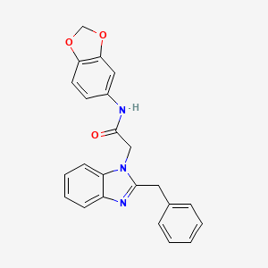 N-(benzo[d][1,3]dioxol-5-yl)-2-(2-benzyl-1H-benzo[d]imidazol-1-yl)acetamide