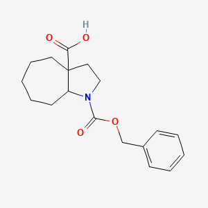 1-Phenylmethoxycarbonyl-2,3,4,5,6,7,8,8a-octahydrocyclohepta[b]pyrrole-3a-carboxylic acid