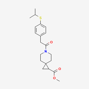 Methyl 6-(2-(4-(isopropylthio)phenyl)acetyl)-6-azaspiro[2.5]octane-1-carboxylate