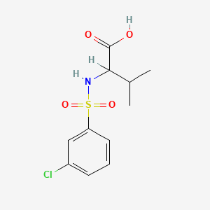 molecular formula C11H14ClNO4S B2480364 2-(3-Chlorobenzenesulfonamido)-3-methylbutanoic acid CAS No. 1009549-57-8