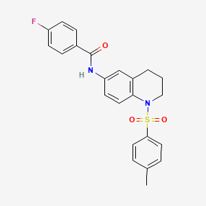 molecular formula C23H21FN2O3S B2480371 4-fluoro-N-(1-tosyl-1,2,3,4-tetrahydroquinolin-6-yl)benzamide CAS No. 899751-63-4