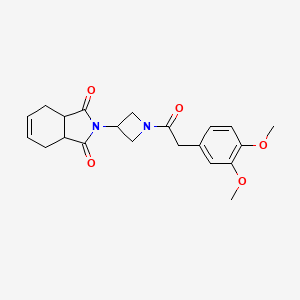 molecular formula C21H24N2O5 B2480375 2-(1-(2-(3,4-二甲氧基苯基)乙酰)吖唑啉-3-基)-3a,4,7,7a-四氢-1H-异喹啉-1,3(2H)-二酮 CAS No. 1903297-81-3