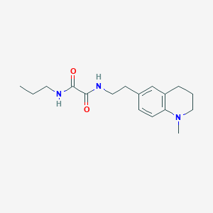 molecular formula C17H25N3O2 B2480376 N1-(2-(1-methyl-1,2,3,4-tetrahydroquinolin-6-yl)ethyl)-N2-propyloxalamide CAS No. 946311-92-8