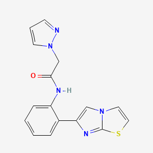 N-(2-(imidazo[2,1-b]thiazol-6-yl)phenyl)-2-(1H-pyrazol-1-yl)acetamide